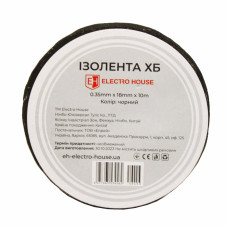 Ізоляційна стрічка бавовняна 10 м, чорний