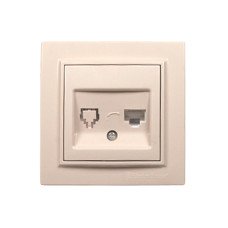 Розетка комп'ютерна 1x8P8C, Enzo  лате
