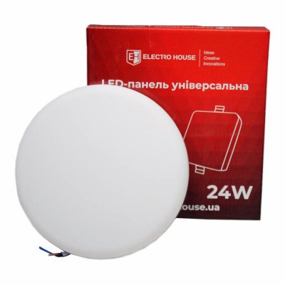 LED панель універсальна кругла Ø170 мм 24Вт, нейтральний білий 4000К, 2200 Лм