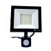 LED прожектор з датчиком руху 50Вт SMD5730, холодний білий 6500К, 4500 Лм 