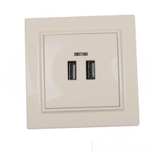 Розетка USB (2 порти) 2A, Enzo  лате