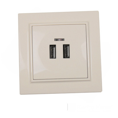 Розетка USB (2 порти) 2A, Enzo  лате