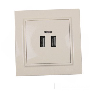 Розетка USB (2 порти) 2A, Enzo  лате