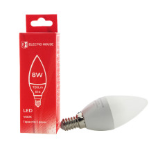 LED лампа С37 8Вт E14 4100К 720 Лм 165-265 В