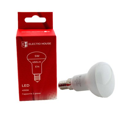 LED лампа R50 5Вт E14  4100К 450 Лм 165-265 В
