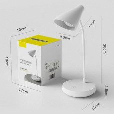 LED світильник настільний акумуляторний конусний, блакитний