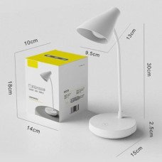 LED світильник настільний акумуляторний конусний, блакитний