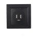 Розетка USB (2 порти) 2A, Enzo  бездоганний графіт