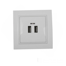 Розетка USB (2 порти) 2A, Enzo  білий
