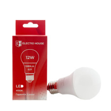 LED лампа A60 12Вт E27 4100К 1080 Лм 165-265 В