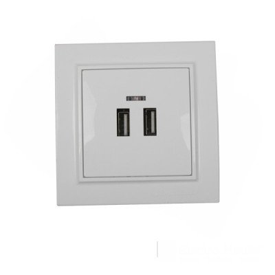 Розетка USB (2 порти) 2A, Enzo  білий