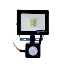 LED прожектор з датчиком руху 10Вт SMD5730, холодний білий 6500К, 900 Лм