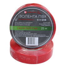 Ізоляційна стрічка ПВХ  Soft Flex 25 м , червоний