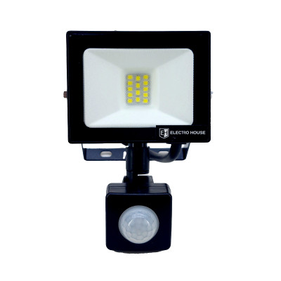 LED прожектор з датчиком руху 20Вт SMD5730, холодний білий 6500К, 1800 Лм 