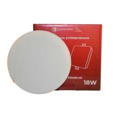 LED панель універсальна кругла Ø120 мм 18Вт, холодний білий 6500К, 1500 Лм