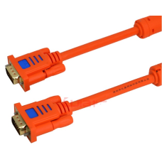 Кабель Merlion VGA 3+6 lIJIA PREMIUM 3,0m, male to male (папа-па па), 2 феррита, ORANGE, кульок 1080P Q150