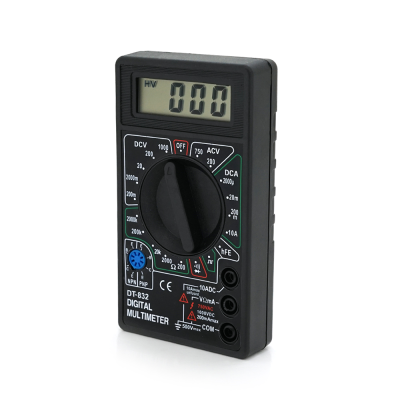 
					Мультиметр DT-832, Вимірювання: V, A, R, 150г, 120*68*23mm, Q10