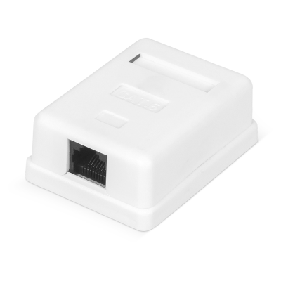 
					Розетка RITAR UTP 8P8C RJ45 1 порт Cat-6, накладна біла Q300
