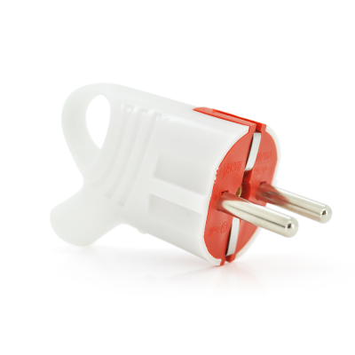
					Вилка з заземленням кутова, 16A 250V A112, White, Q20