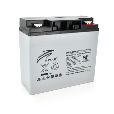 
					Аккумуляторная батарея AGM RITAR HR1288W, Gray Case, 12V 22.0Ah  ( 181 х 77 х 167 (167 ) 6.50kg Q4