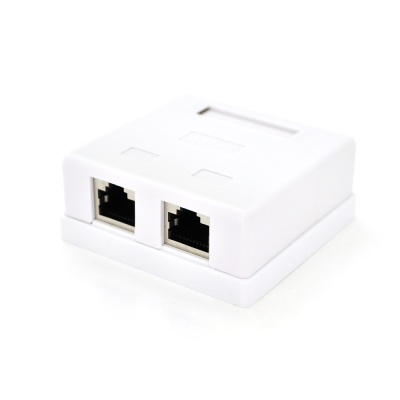 
					Розетка RITAR FTP 8P8C RJ45 2 порт Cat-5,  накладна біла Q500