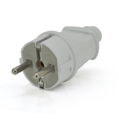 
					Вилка з заземленням, 16A 250V, A101, White, Q24