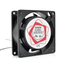Кулер для охложденія серверних БП SUNON 8025 DC sleeve fan 2pin під пайку - 80 * 80 * 25мм, 220V, 2600об / хв