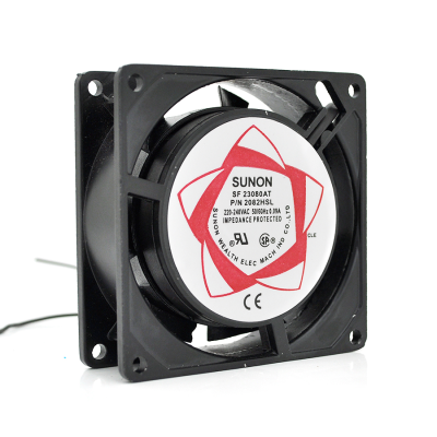 
					Кулер для охложденія серверних БП SUNON 8025 DC sleeve fan 2pin під пайку - 80 * 80 * 25мм, 220V, 2600об / хв
