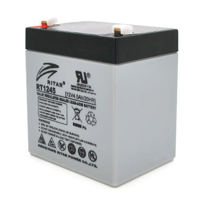 
					Акумуляторна батарея AGM RITAR RT1245, Gray Case, 12V 4.5Ah ( 90 х 70 х 101 (107) ) Q10