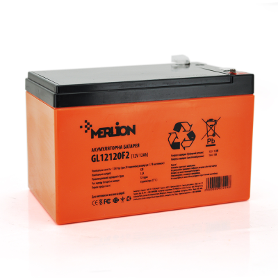 
					Акумуляторна батарея MERLION GL12120F2 12 V 12 Ah (150 x 98 x 95 (100)) Orange Q6
