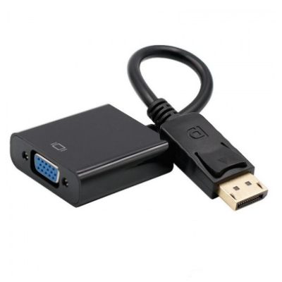 
					Конвертер Display Port (тато) на VGA (мама) 30cm, Black, 4K / 2K, Пакет
