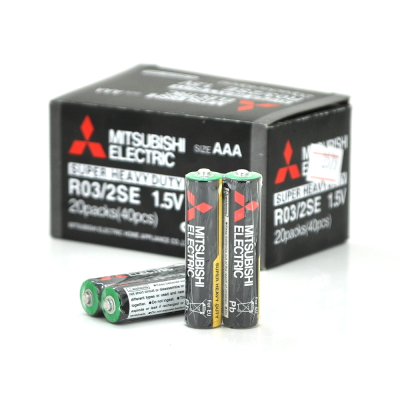 
					Батарейка Super Heavy Duty MITSUBISHI 1.5V AAA/R03, 2S shrink pack,400pcs/ctn