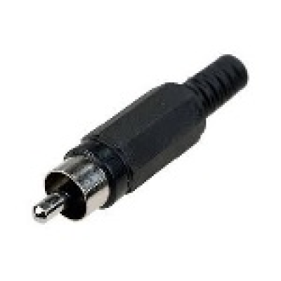 
					Роз'єм RCA під кабель під пайку (пластмаса) Black