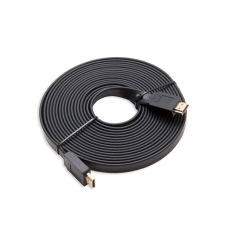 Кабель Merlion HDMI-HDMI 10m, v1.4, плоский Black, (Пакет), Q60