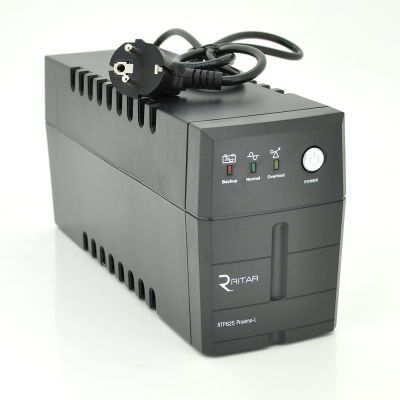 
					ДБЖ Ritar RTP625 (375W) Proxima-L, LED, AVR, 2st, 2xUNIVERSAL socket, 1x12V7Ah, plastik Case ( 300 x 100 x 140 )