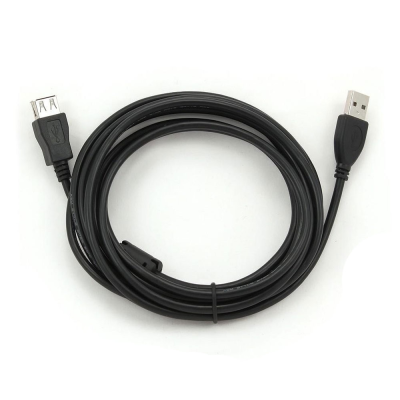 
					Подовжувач USB 2.0 AM / AF, 2.0m, 1 ферит, чорний Пакет Q250