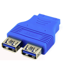 Перехідник USB 3.0 для материнської плати, 20pin to 2 port USB 3.0, внутрішній, Пакет