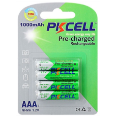 Акумулятор PKCELL 1.2V AAA 1000mAh NiMH Already Charged, 4 штуки в блістері ціна за блістер, Q12
