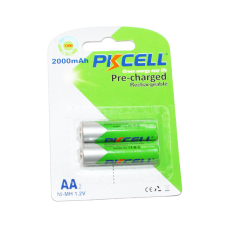 Акумулятор PKCELL 1.2V AA 2000mAh NiMH Already Charged, 2 штуки в блістері ціна за блістер, Q25