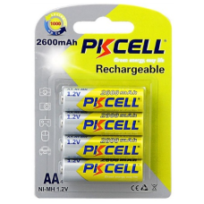 Акумулятор PKCELL 1.2V AA 2600mAh NiMH Rechargeable Battery, 4 штуки в блістері ціна за блістер, Q12