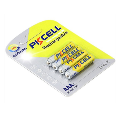
					Акумулятор PKCELL 1.2V AAA 600mAh NiMH Rechargeable Battery, 4 штуки в блістері ціна за блістер, Q12