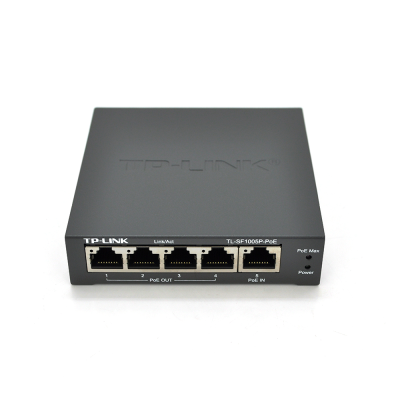 
					Комутатор POE 48V 4 порти POE + 1 Uplink POE IN , 48-52 V корпус-метал, Black, живлення від POE комутатора/інжектора!