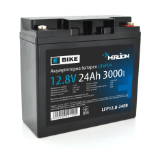 Літій-залізо-фосфатний акумулятор Merlion LiFePO4 12.8V 24AH (166x77x167) для електротранспорту, 3000 циклів