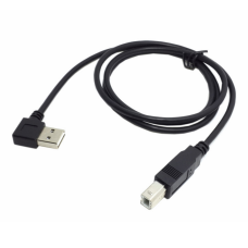 Кабель USB 2.0 RITAR AM/BM, 3.0m, угловой 90°, черный