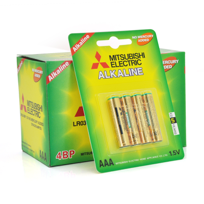 
					Батарейка лужна MITSUBISHI 1.5V AAA / LR03, 4pcs / card, 48pcs / inner box, 576pcs / ctn