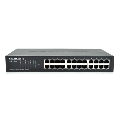 
					Комутатор Mercury S124D, 24 порти Ethernet 10/100 Мбіт / сек, BOX Q6