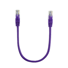 Патч-корд литий RITAR, UTP, RJ45, Cat.5e, 0,5m, фіолетовий, Cu (мідь)