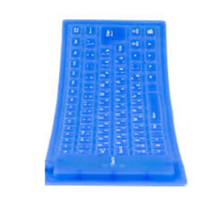 
					Bluetooth клавіатура гумова гнучка 85KB клавіш, USB, (Eng / Pyc), Blue / White, Blister-Box