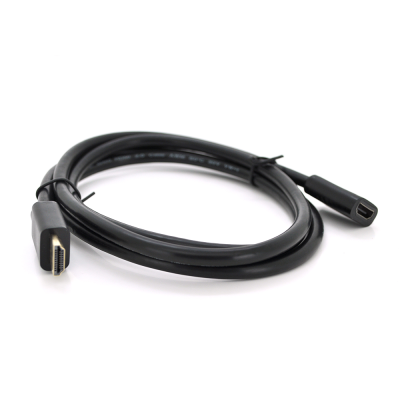 
					Подовжувач Merlion HDMI (тато) -HDMI (мама) VEGGIEG 1.5m, v2.0, OD-7.0mm, круглий, Black, коннектор Black, (Пакет)