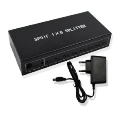 
					Цифровий оптичний роздільник звуку SPDIF / Toslink 1x8
